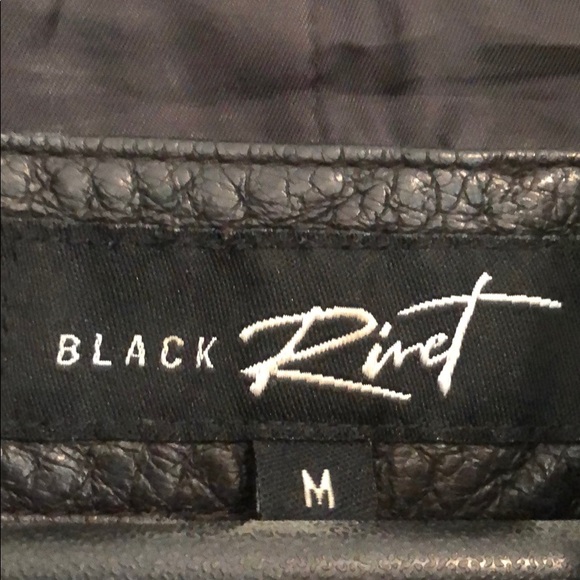 Black Rivet Leather Jacket - Picture 3 of 12